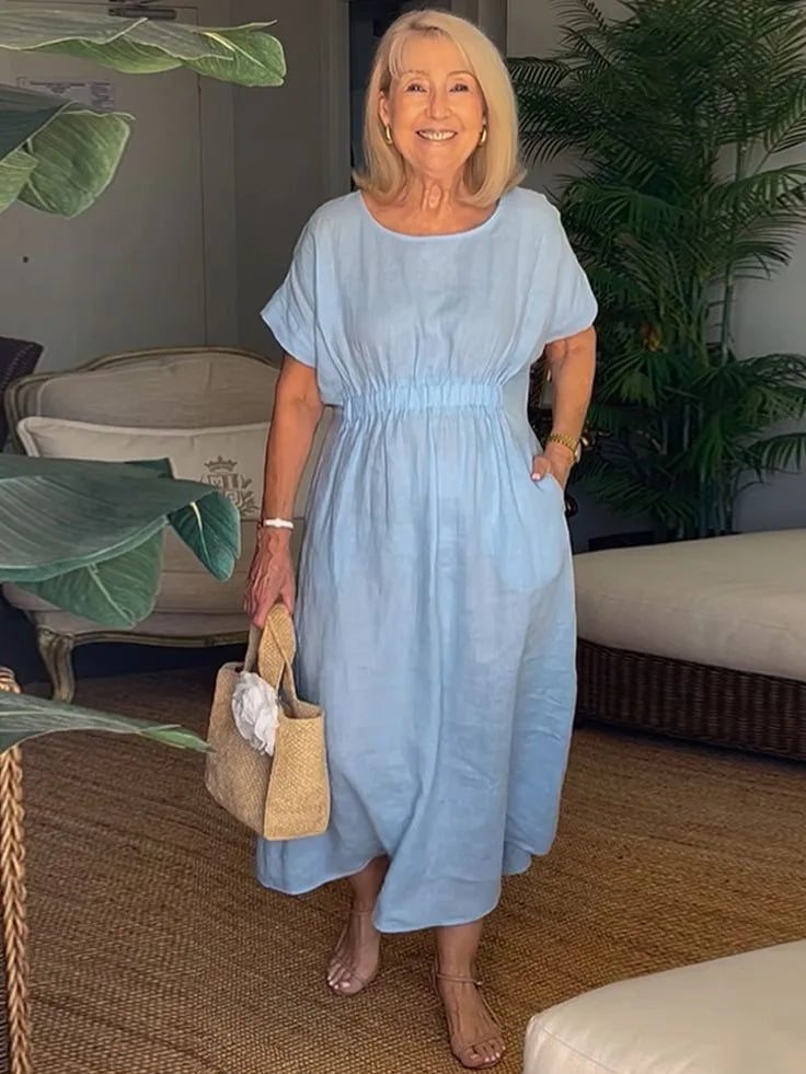 Xenia Casual Relaxed Midi Dress