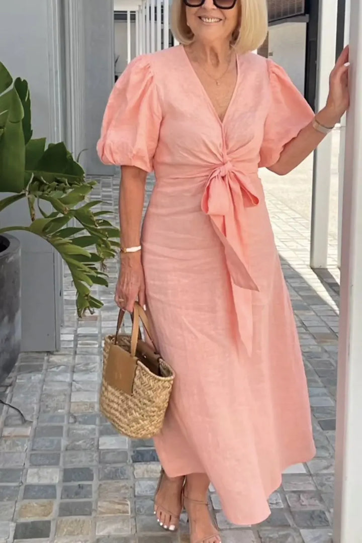Vivienne Relaxed Tie Waist Midi Dress