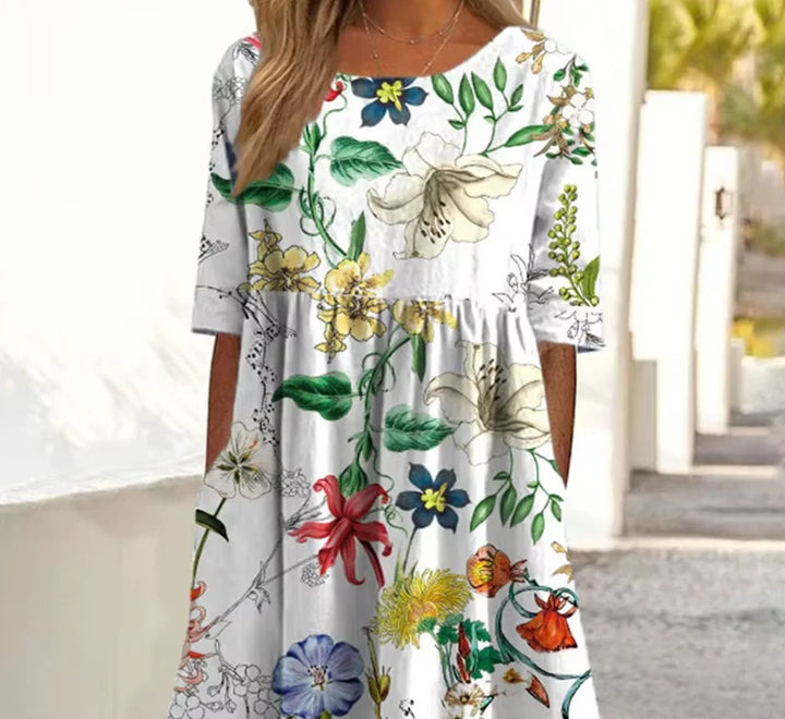 Maria Floral Printed Midi Dress