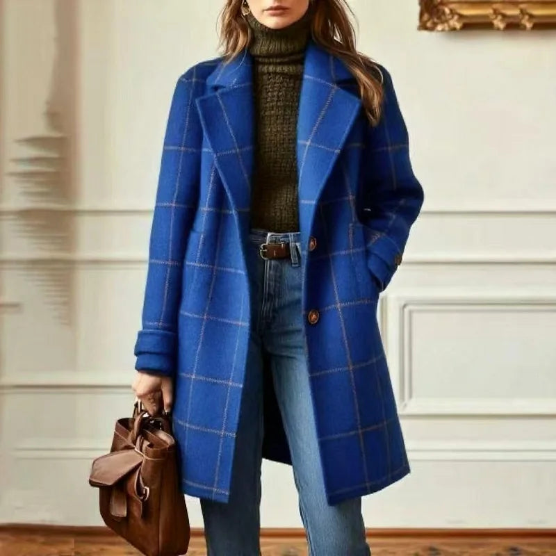 Serena Wool Plaid Coat