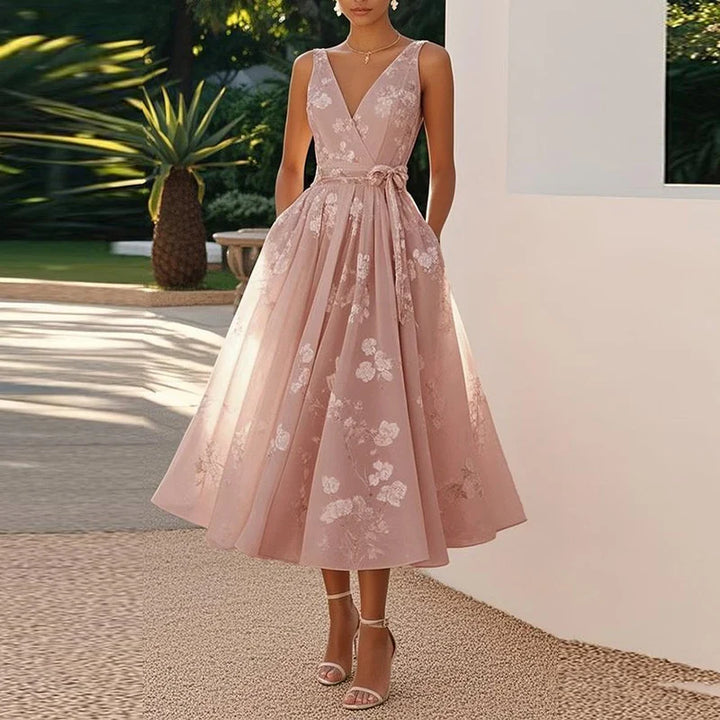 Marjorie Printed A Line Dress