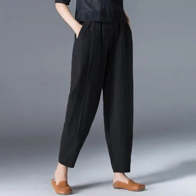 Ava Cotton Linen Harem Pants