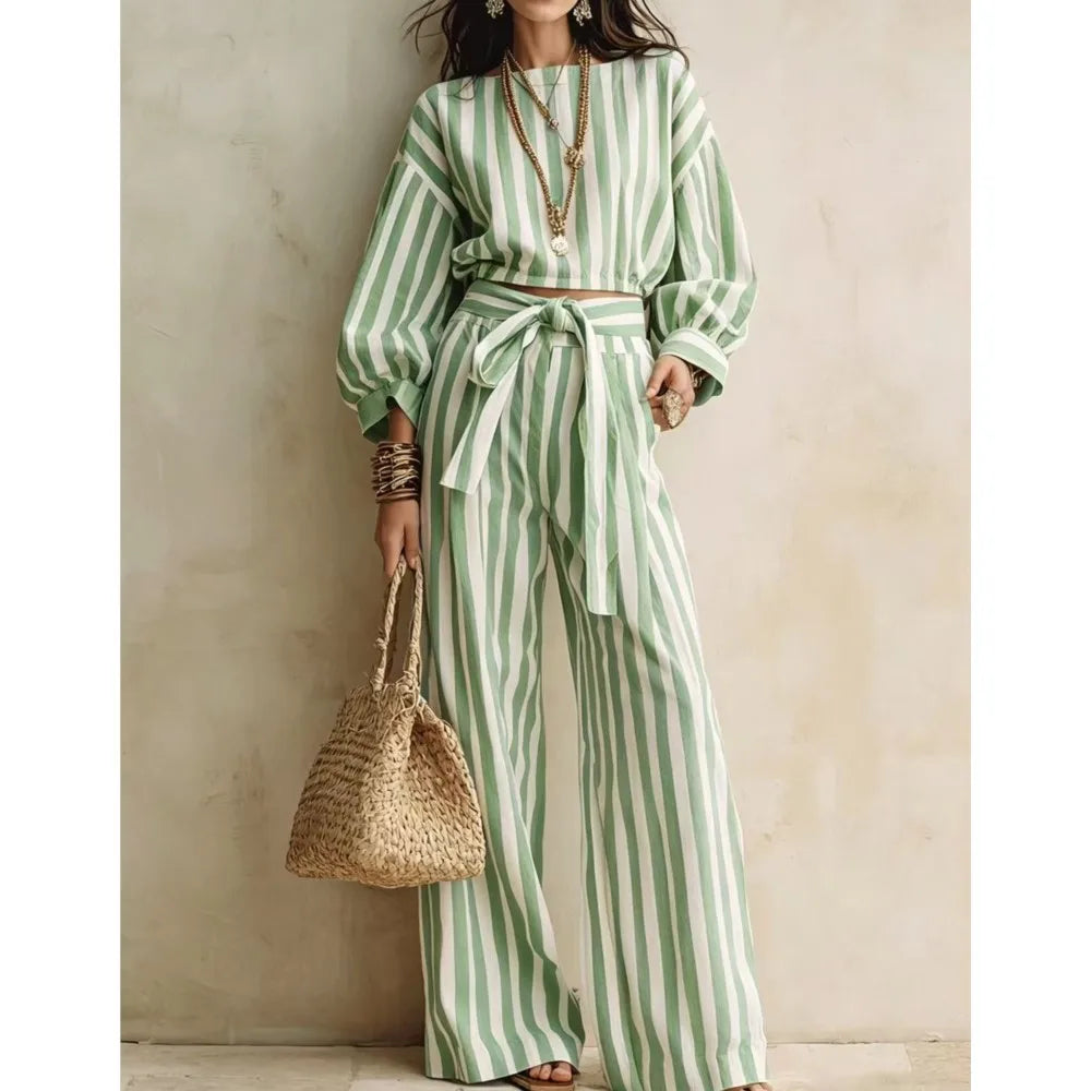 Abril Striped Matching Set