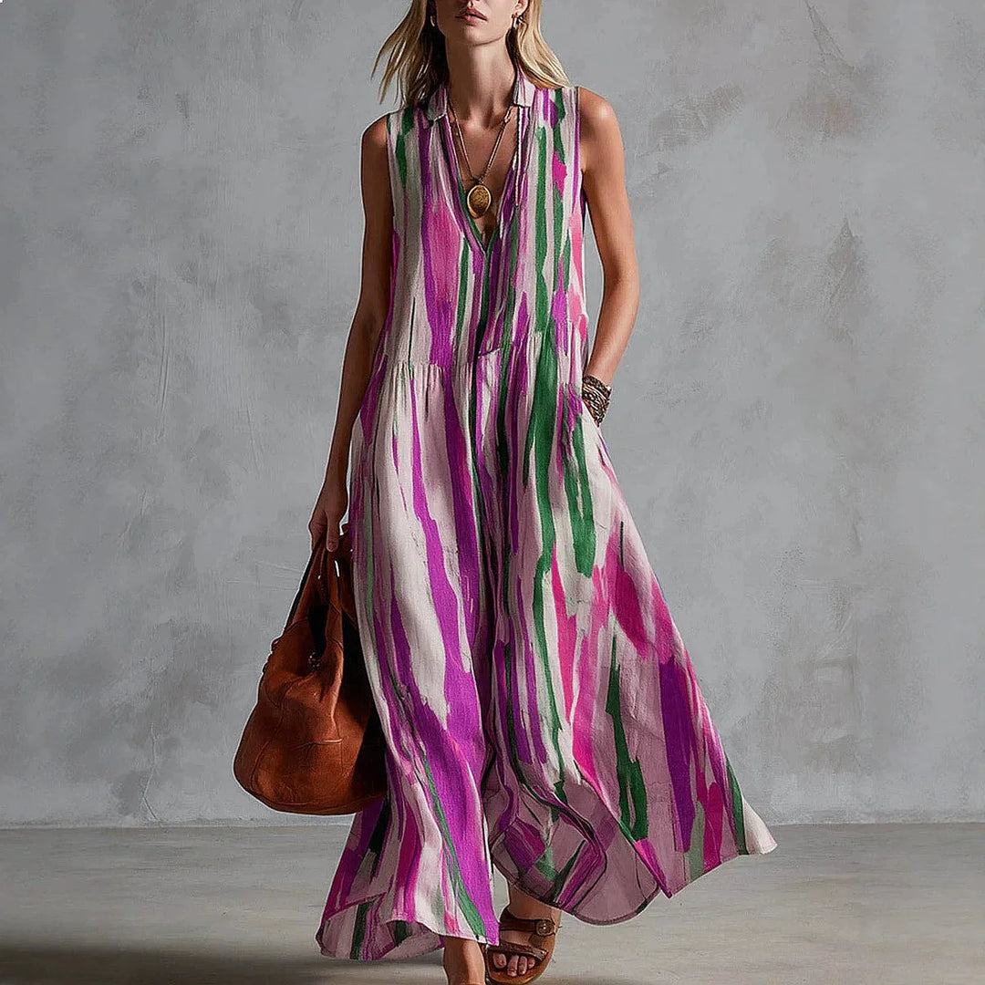 Naomi Abstract Print Maxi Dress