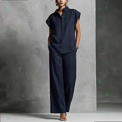 Amoura Elegant Sleeveless Summer Trouser Set