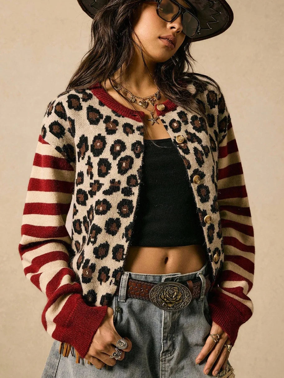 Noor Leopard Print Cardigan