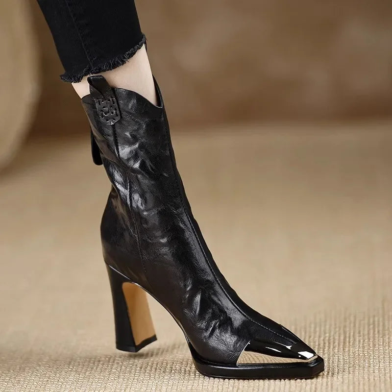 Azura Leather Ankle Boots