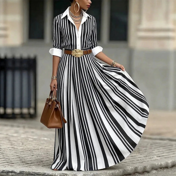 Denise Chic Striped Maxi Dress