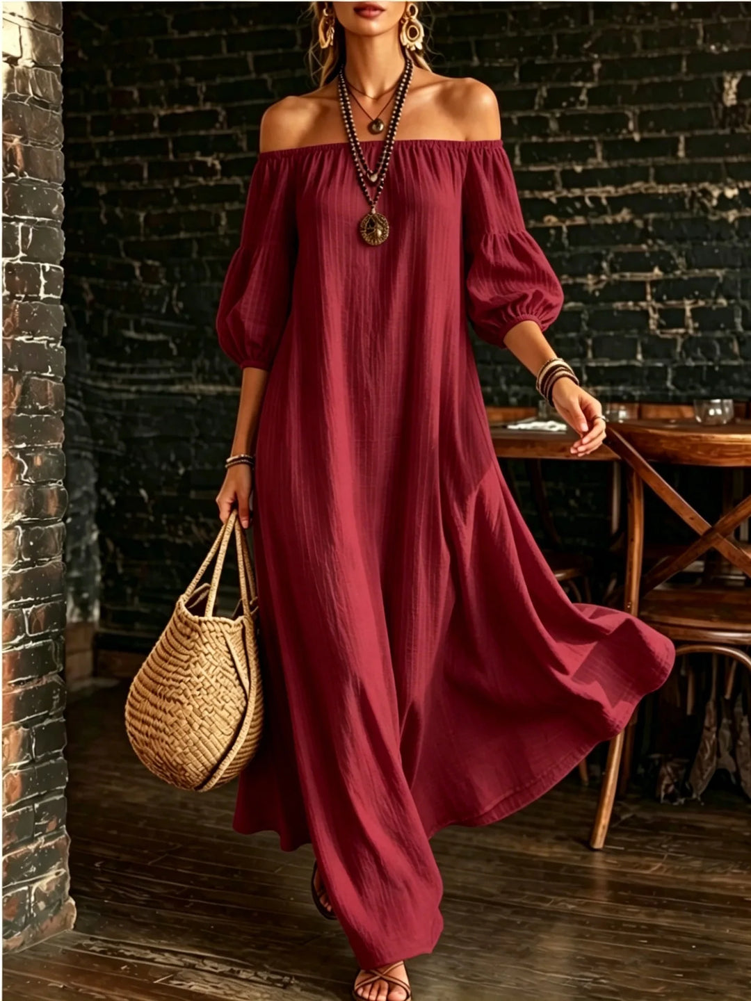 Sarai Off Shoulder Maxi Dress