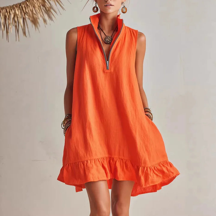 Agnes Ruffle Hem Mini Dress