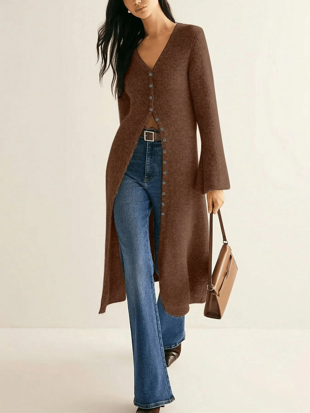 Fern Ribbed Knit Cardigan