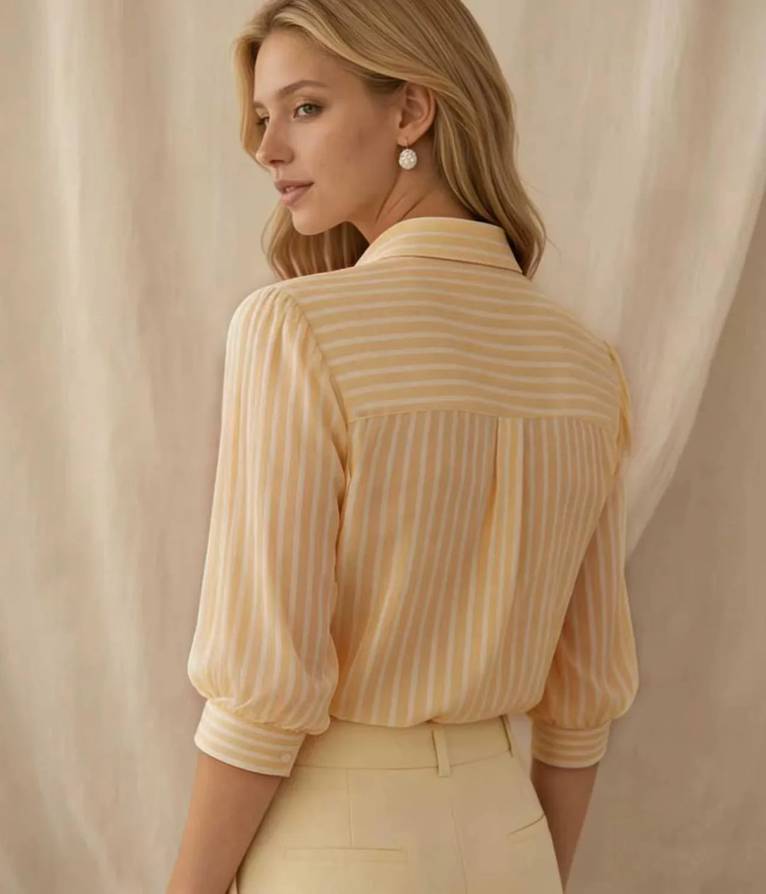 Varen Striped Puff Sleeve Shirt