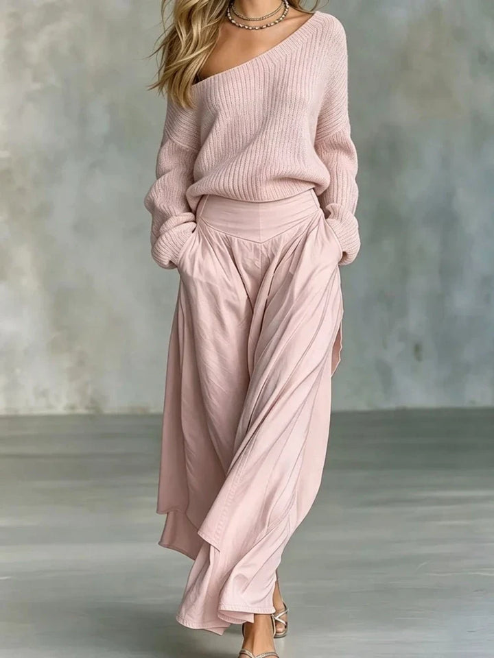 Marisol Off Shoulder Knit Set