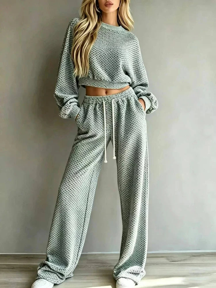 Marisette Cropped Knit Set