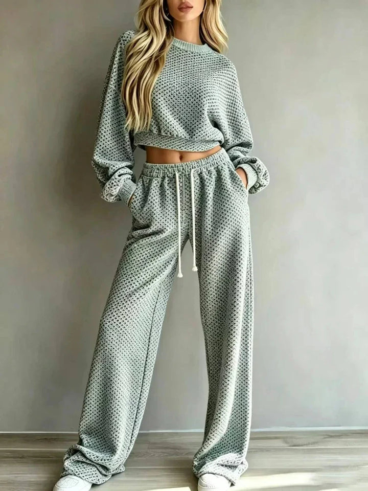Marisette Cropped Knit Set