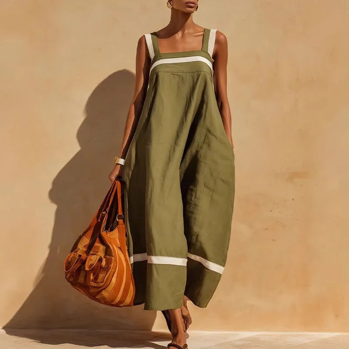 Megan Color Block Maxi Dress