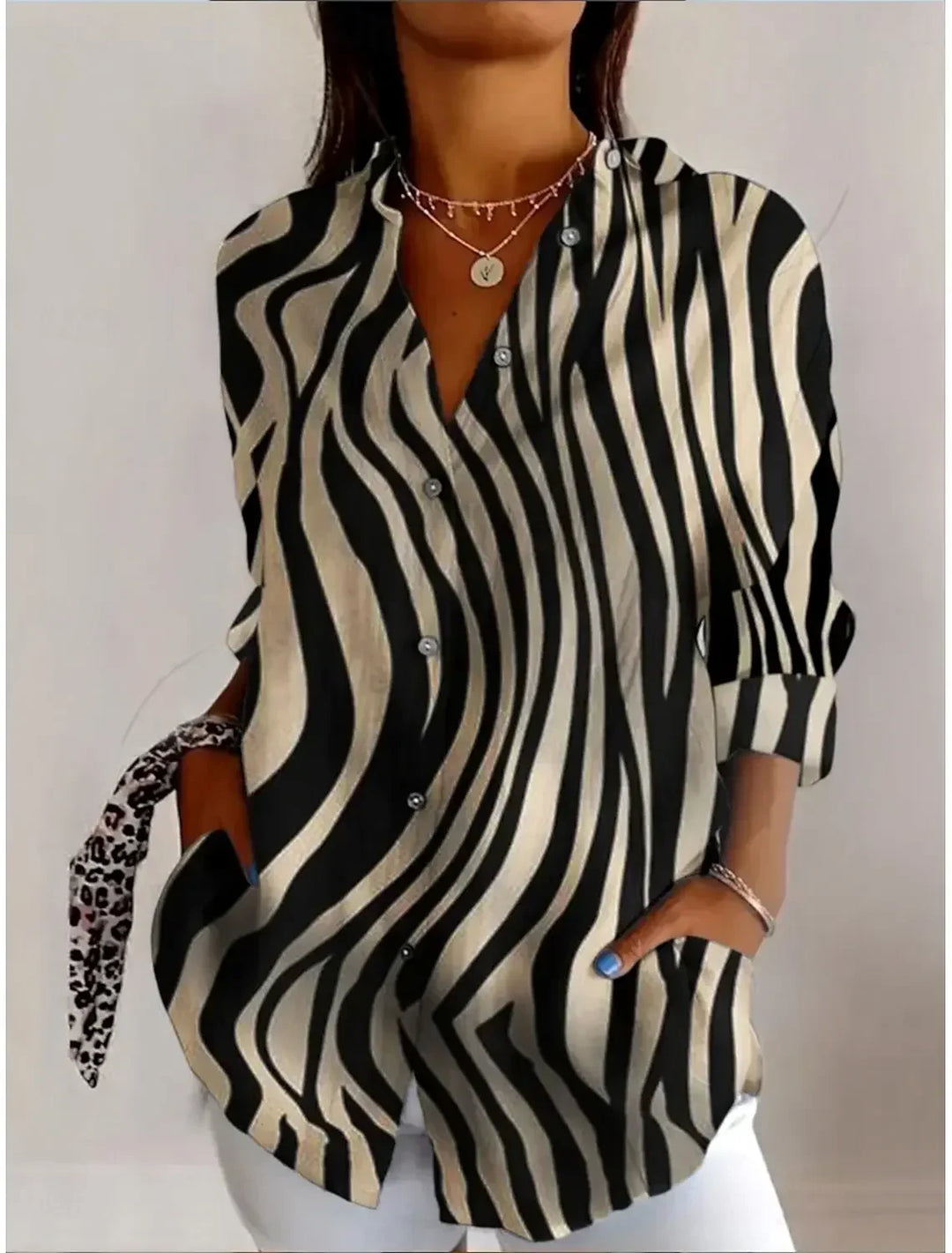 Elise Geometric Button Shirt