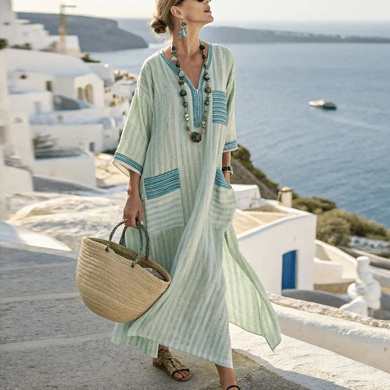 Gracia Airy V Neck Maxi Sundress