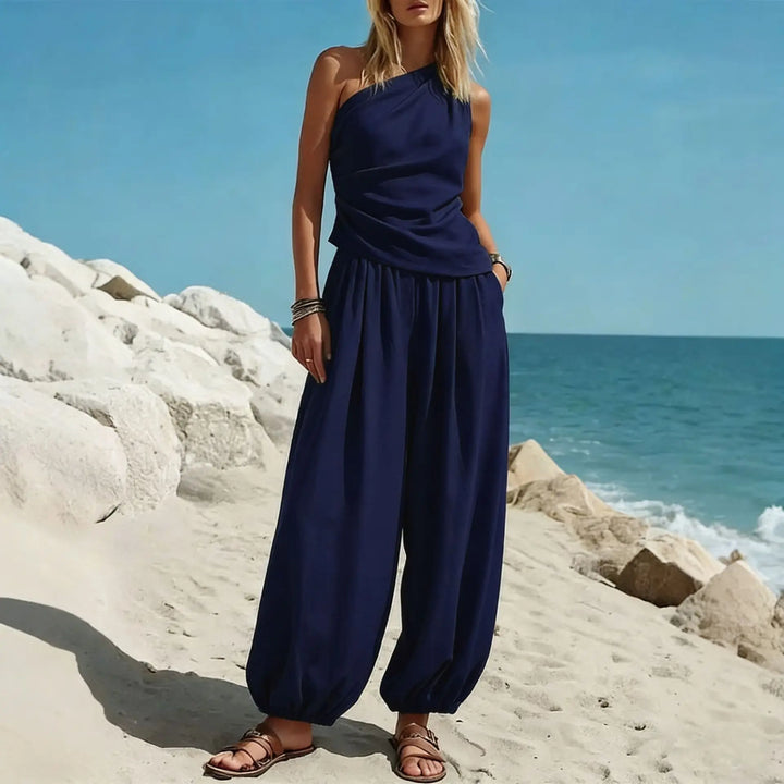 Mireya One Shoulder Trouser Set