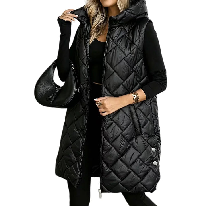 Beatrice Quilted Puffer Long Vest