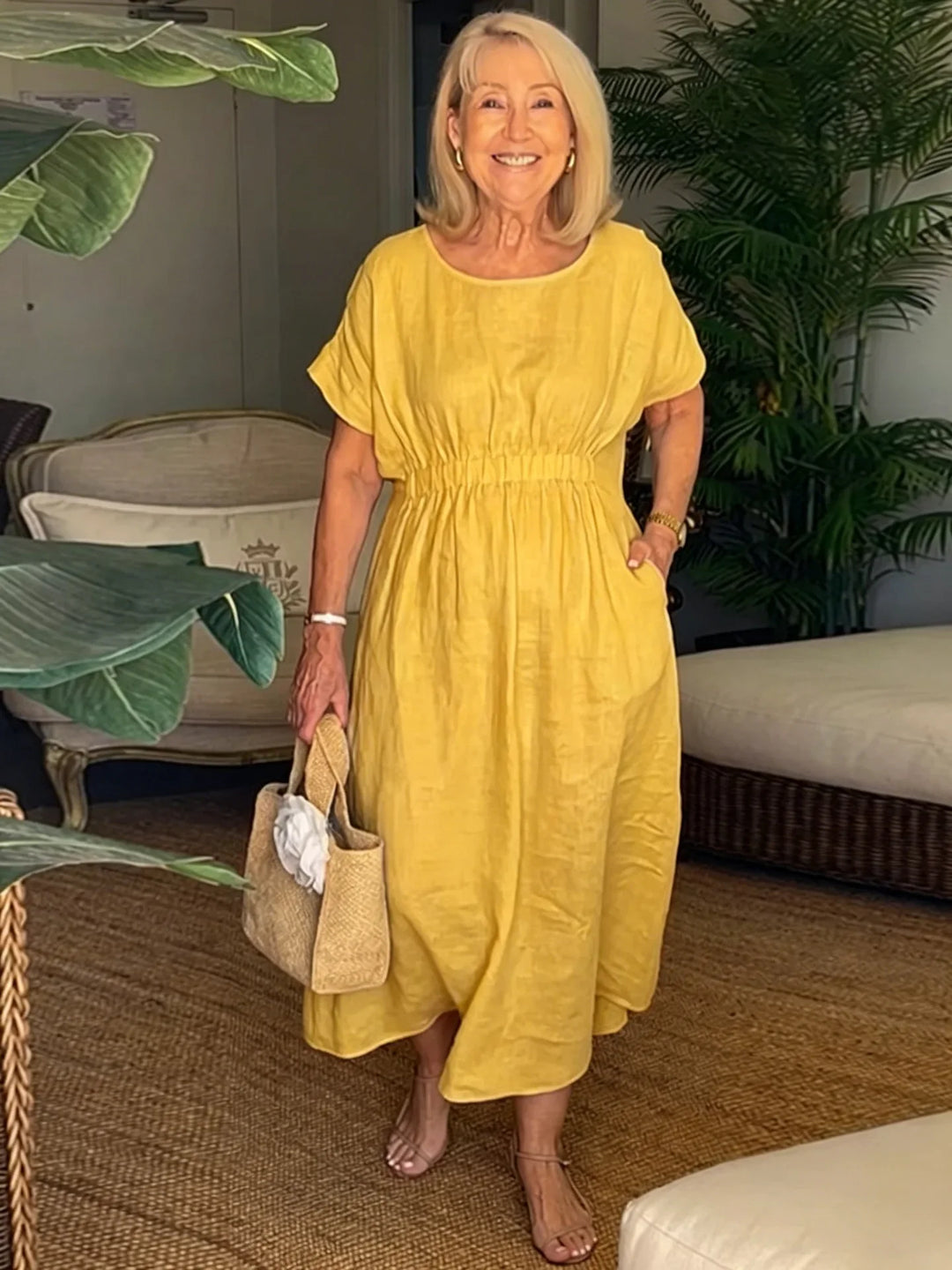 Xenia Casual Relaxed Midi Dress