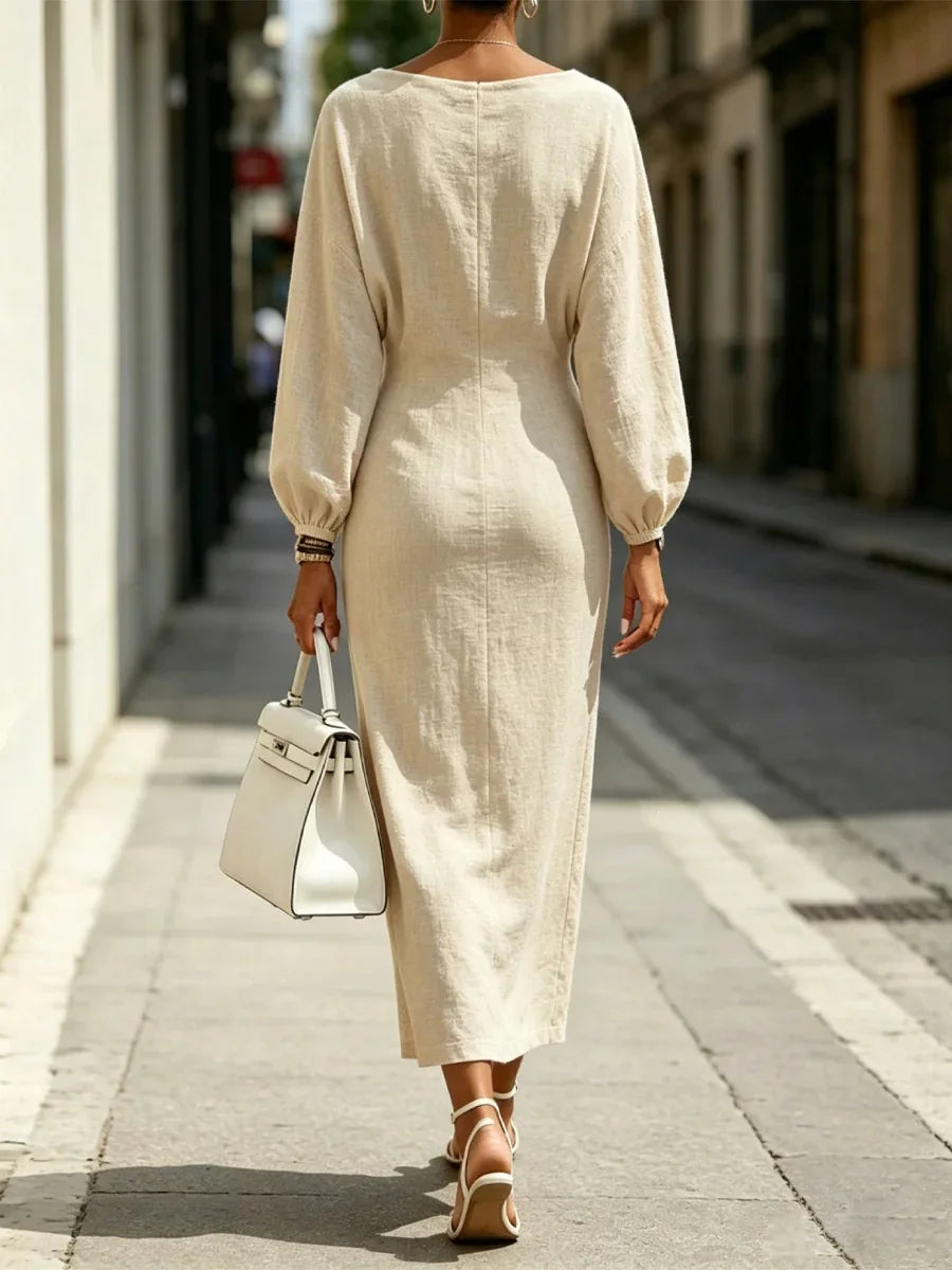 Sarai Cowl Neck Midi Dress