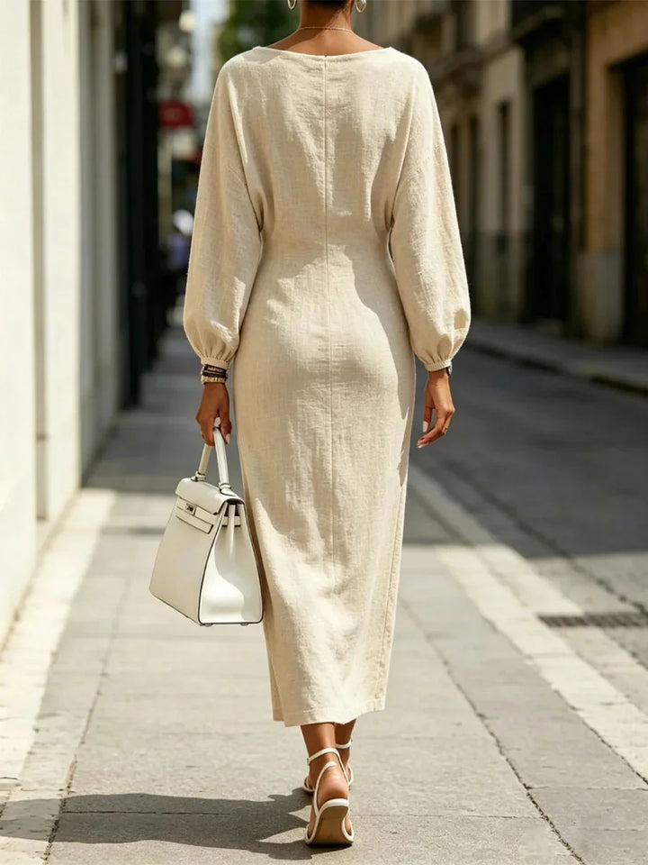 Sarai Cowl Neck Midi Dress
