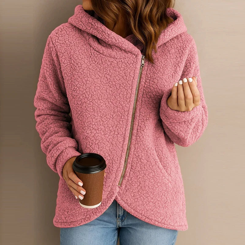Phoebe Asymmetric Fleece Hoodie