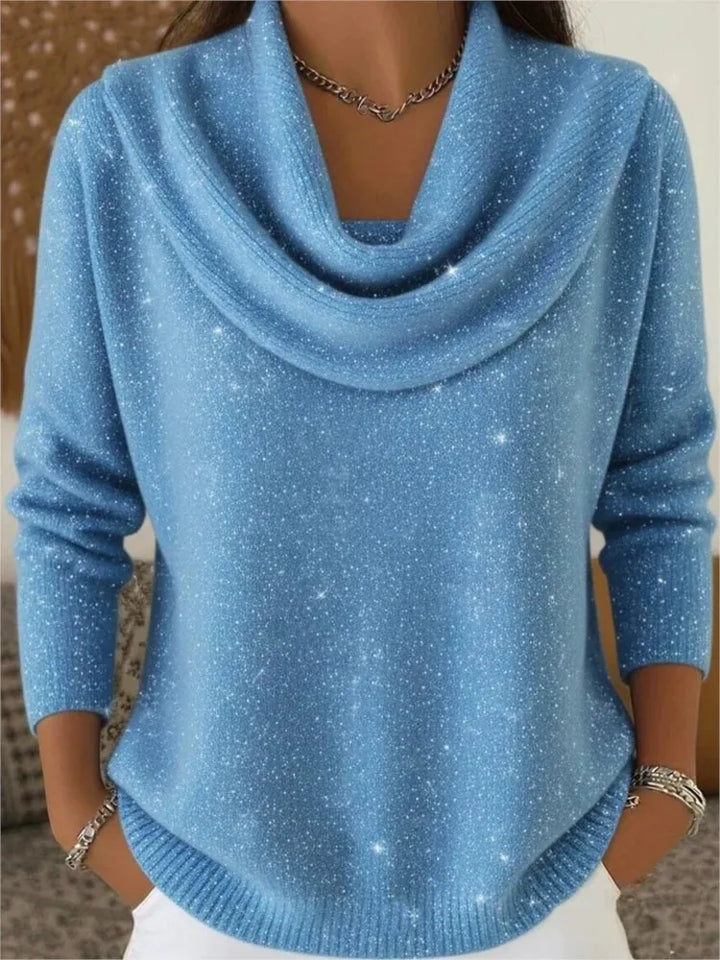 Noami Cowl Neck Shimmer Sweater