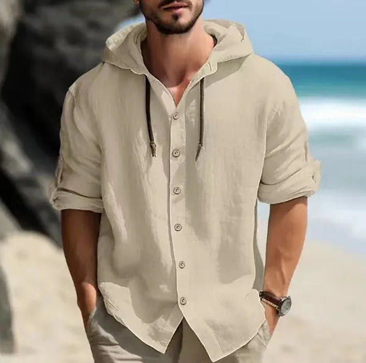 Leonard Hooded Linen Shirt