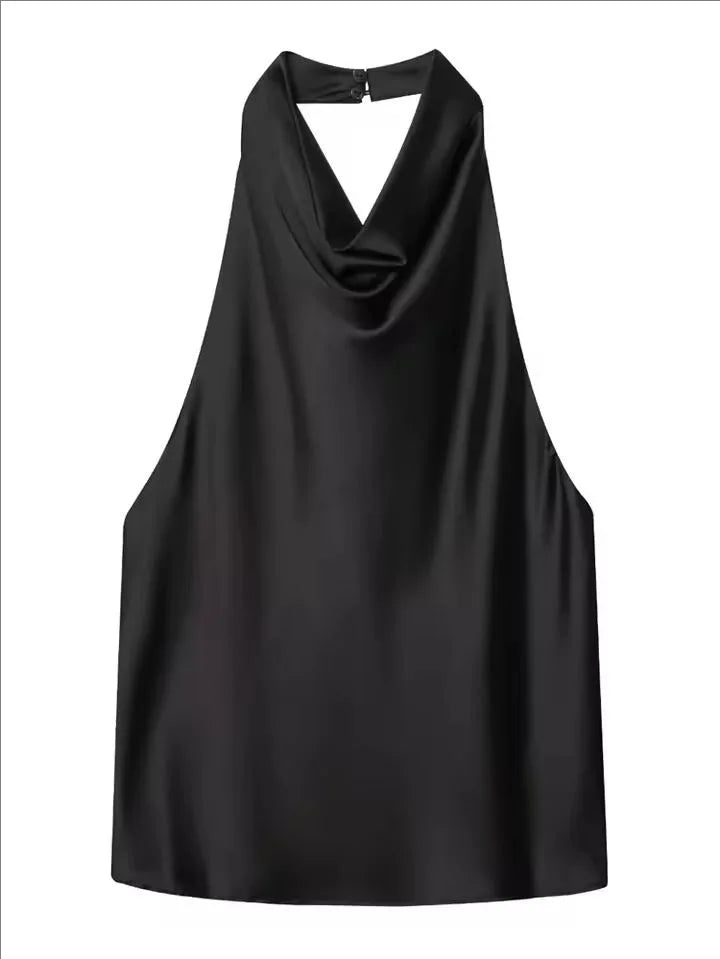 Lorelei Satin Halter Blouse