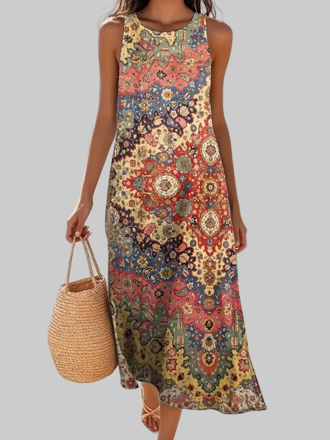 Petraia Bohemian Floral Midi Dress
