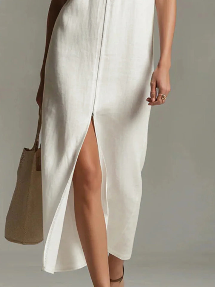 Annette Zip Front Maxi Dress