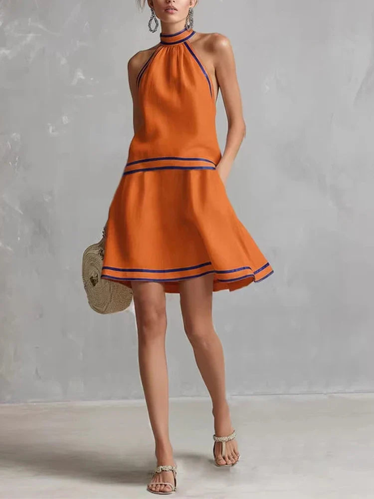 Leslie Halter Neck Mini Dress