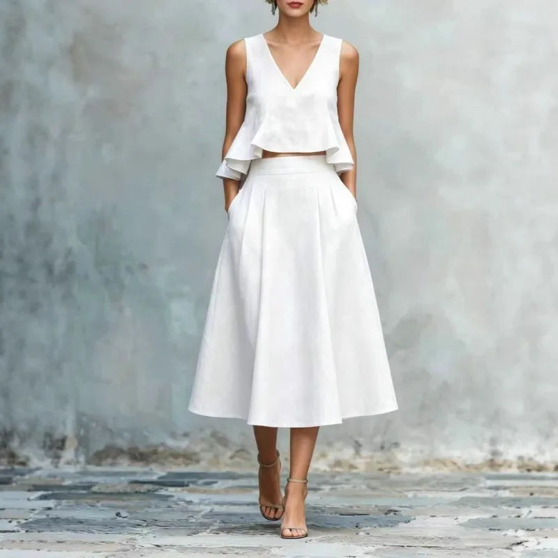Alivia Ruffle Linen Set