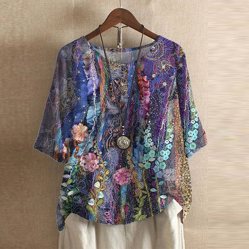 Gloria Retro-Inspired Blouse
