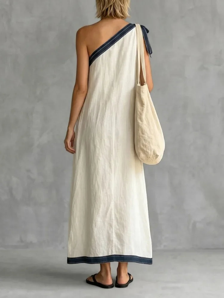 Belinda One Shoulder Vacation Maxi Dress