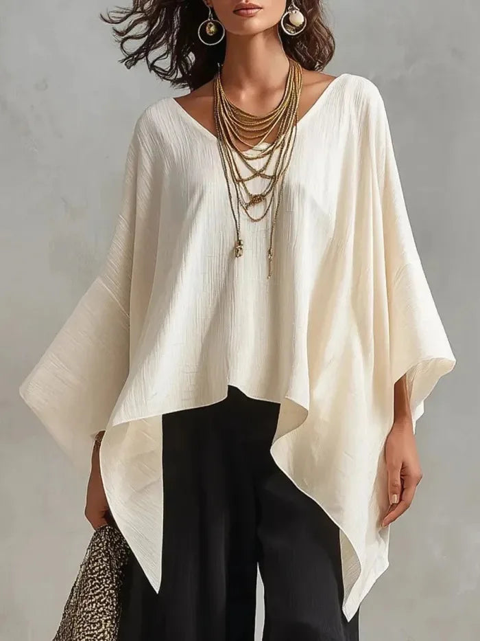 Raina Batwing V Neck Blouse