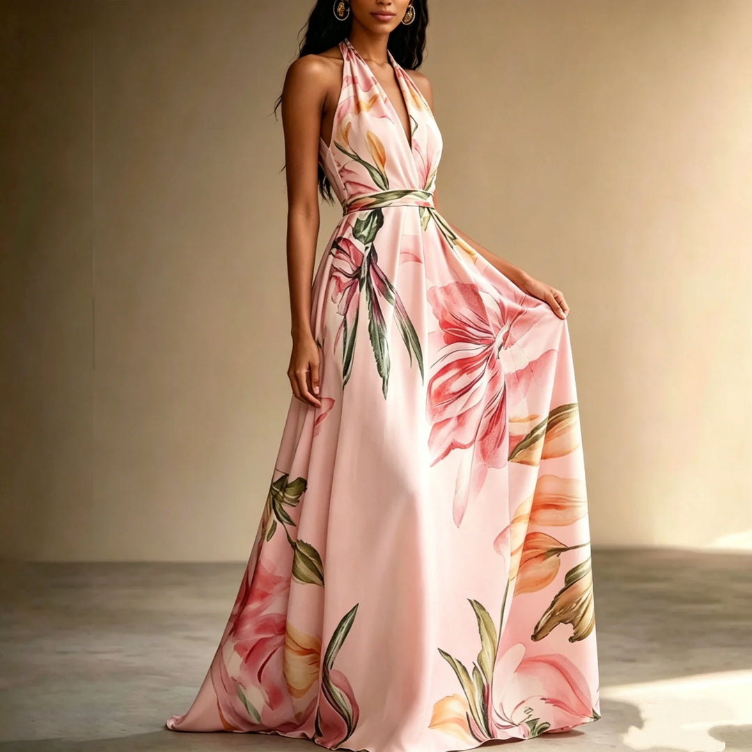 Loraine Floral Maxi Wedding Guest Dress