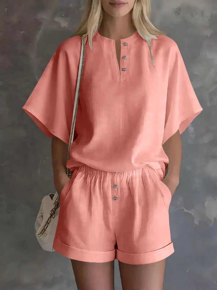 Damaris Short Sleeve Casual Two-Piece Set