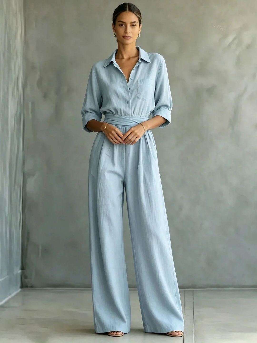 Juliana Casual Wide Leg Jumpsuit