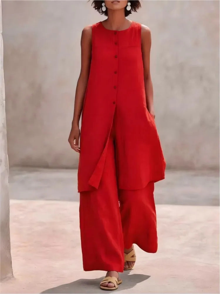 Cecilia Casual Layered Trouser Set