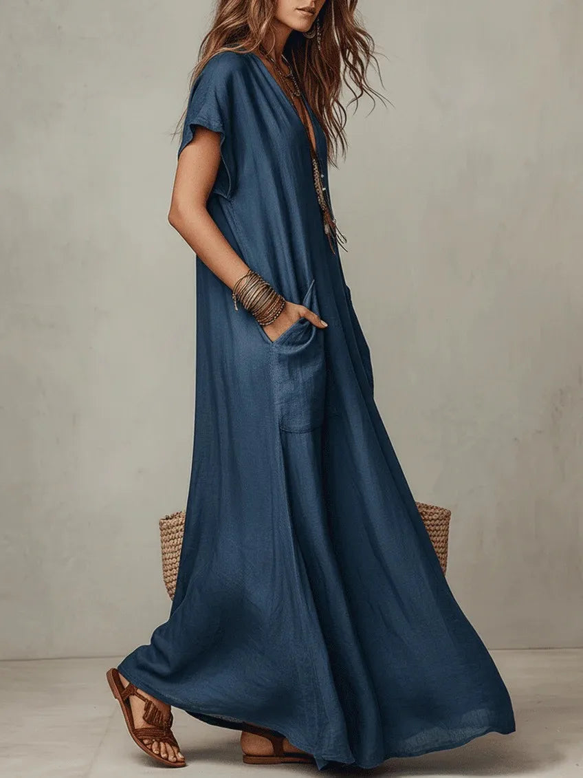 Beatrice Flowy Summer Boho Maxi Dress