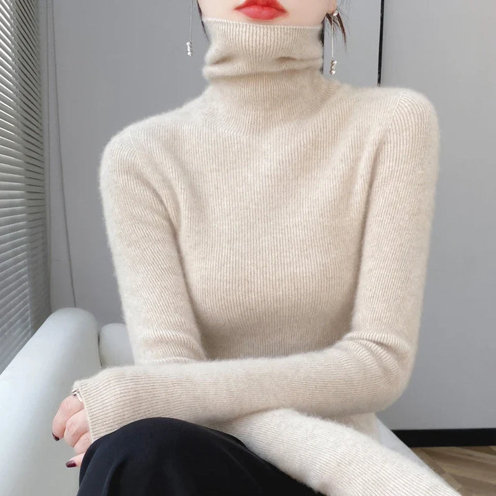 Colette Ribbed Turtleneck Sweater