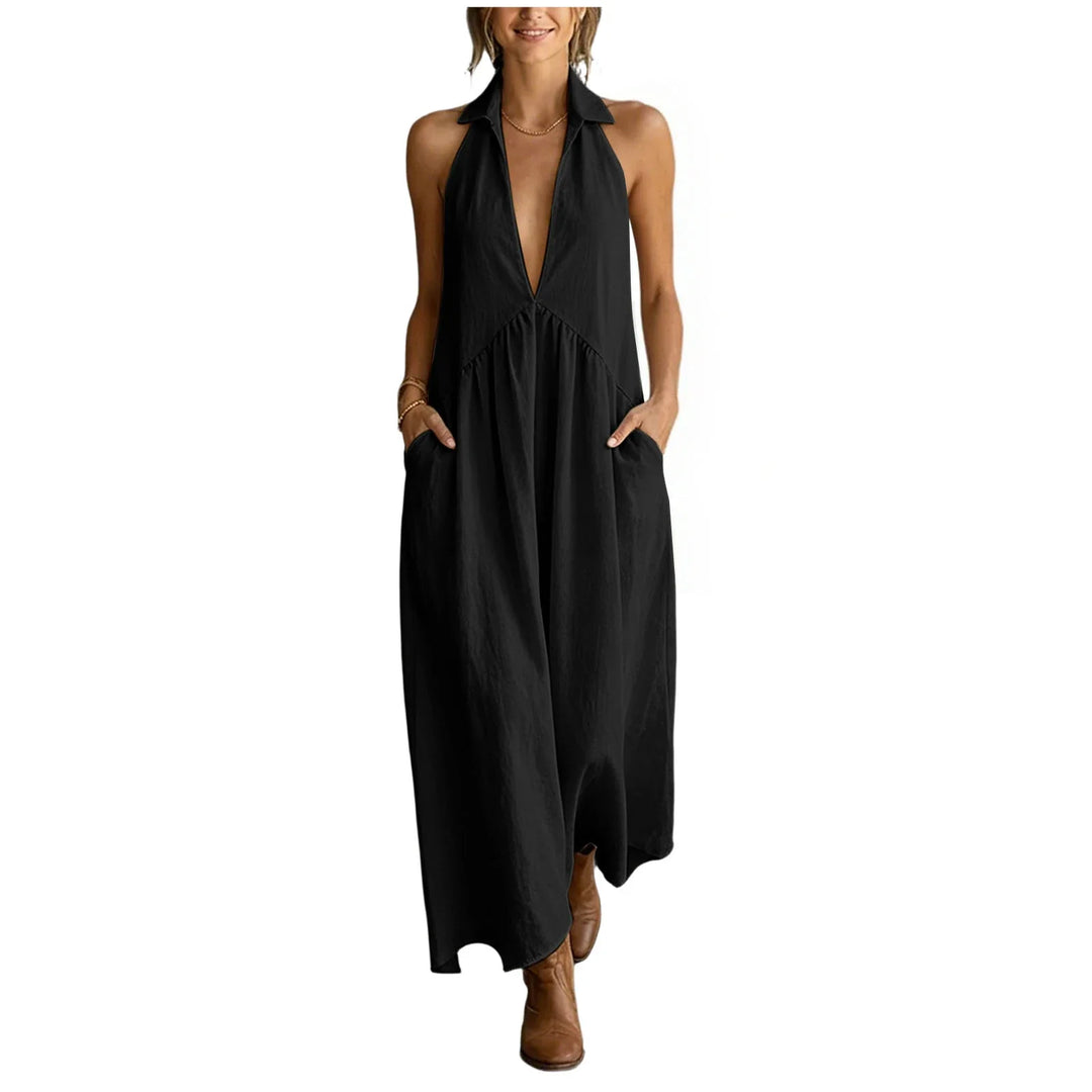 Autumn Casual Pocket Maxi Dress