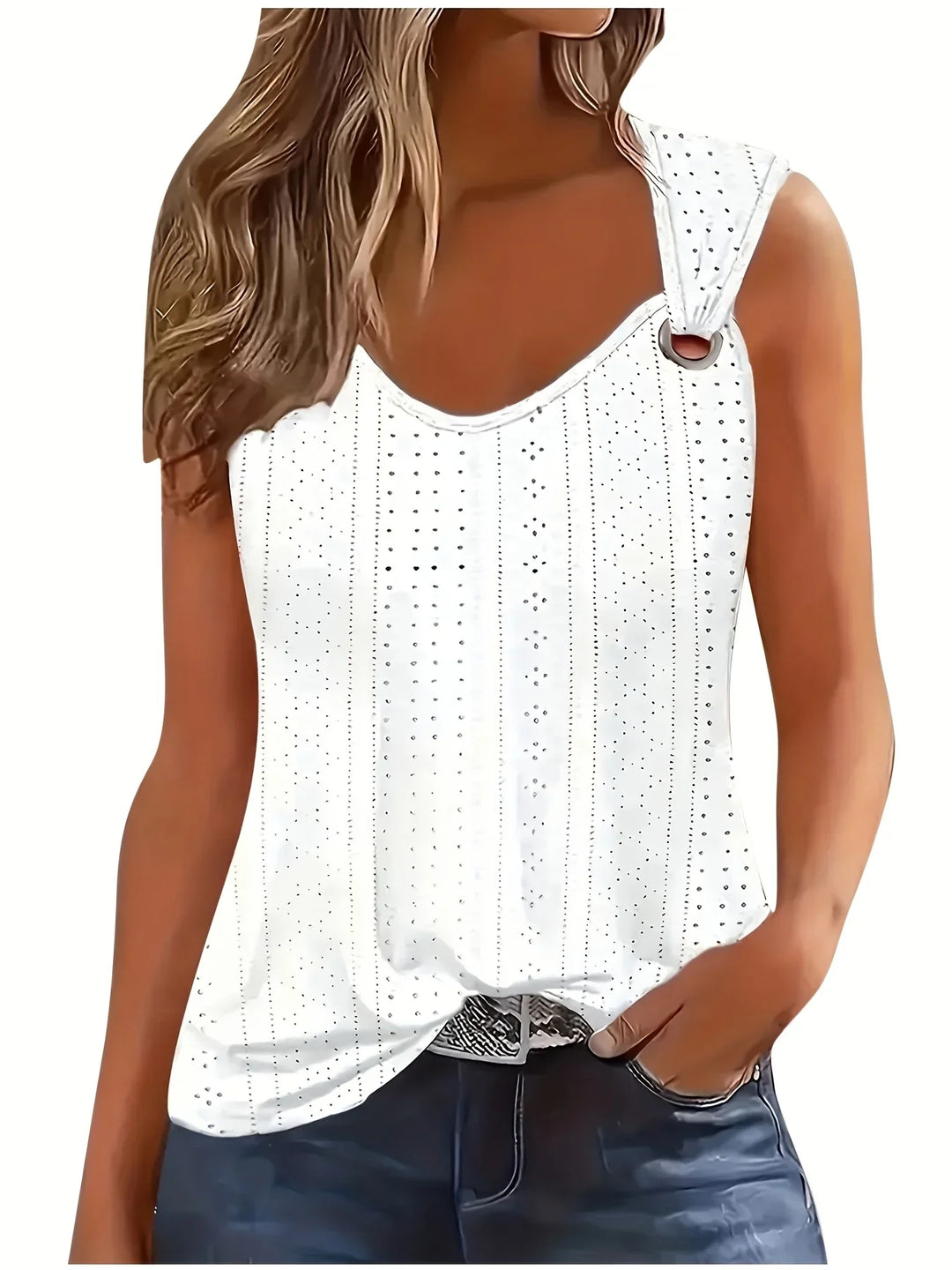 Louise Casual Eyelet Blouse
