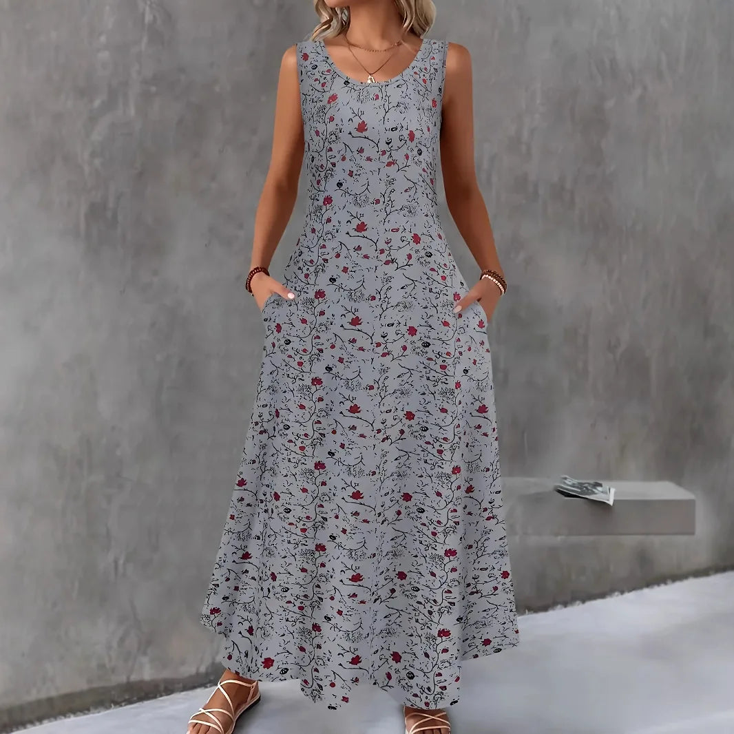 Shelby Boho Floral Pocket Maxi Dress