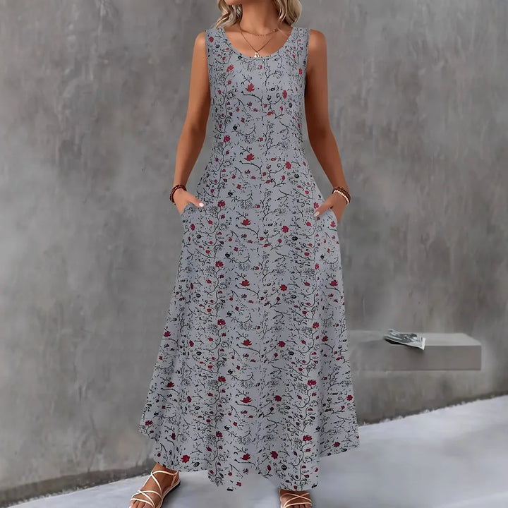 Shelby Boho Floral Pocket Maxi Dress