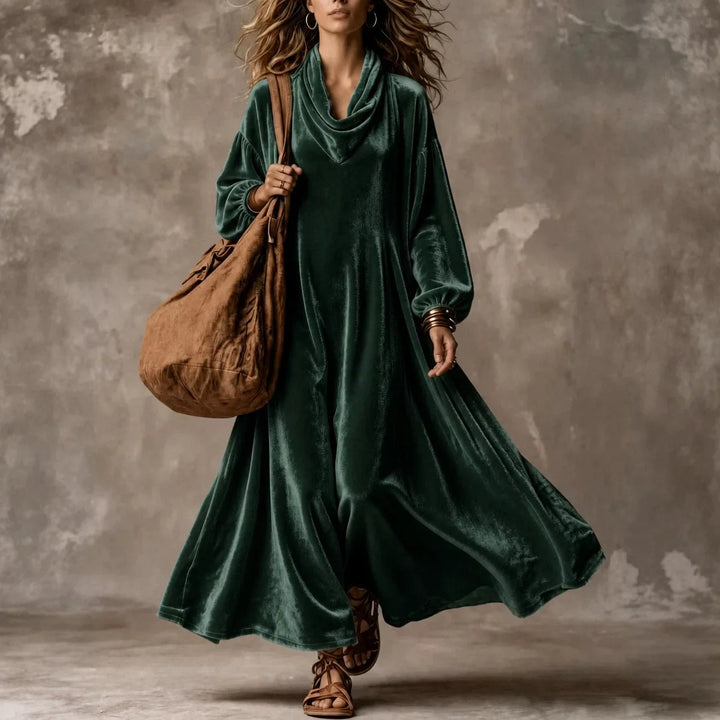 Marisette Cowl Neck Maxi Dress