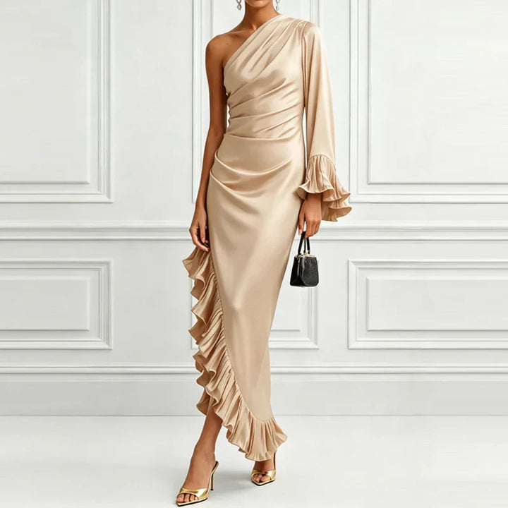 Marina Elegant Ruffle Maxi Dress